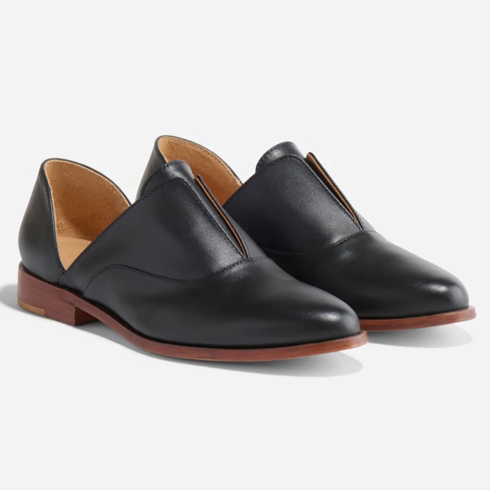 Nisolo Emma d'Orsay Oxford 2.0 Elegant Black Leather Women's size 11